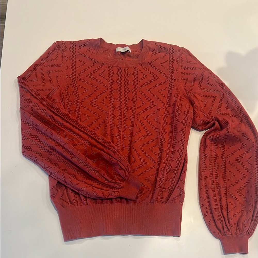 Joie Red Patterned Blouse